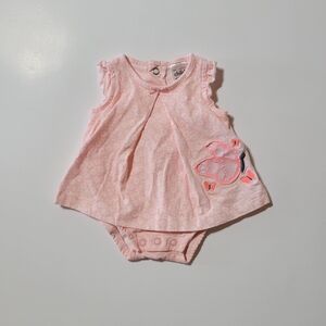 Child of Mine Carter’s Newborn Pink Butterfly Romper Dress Bodysuit NB